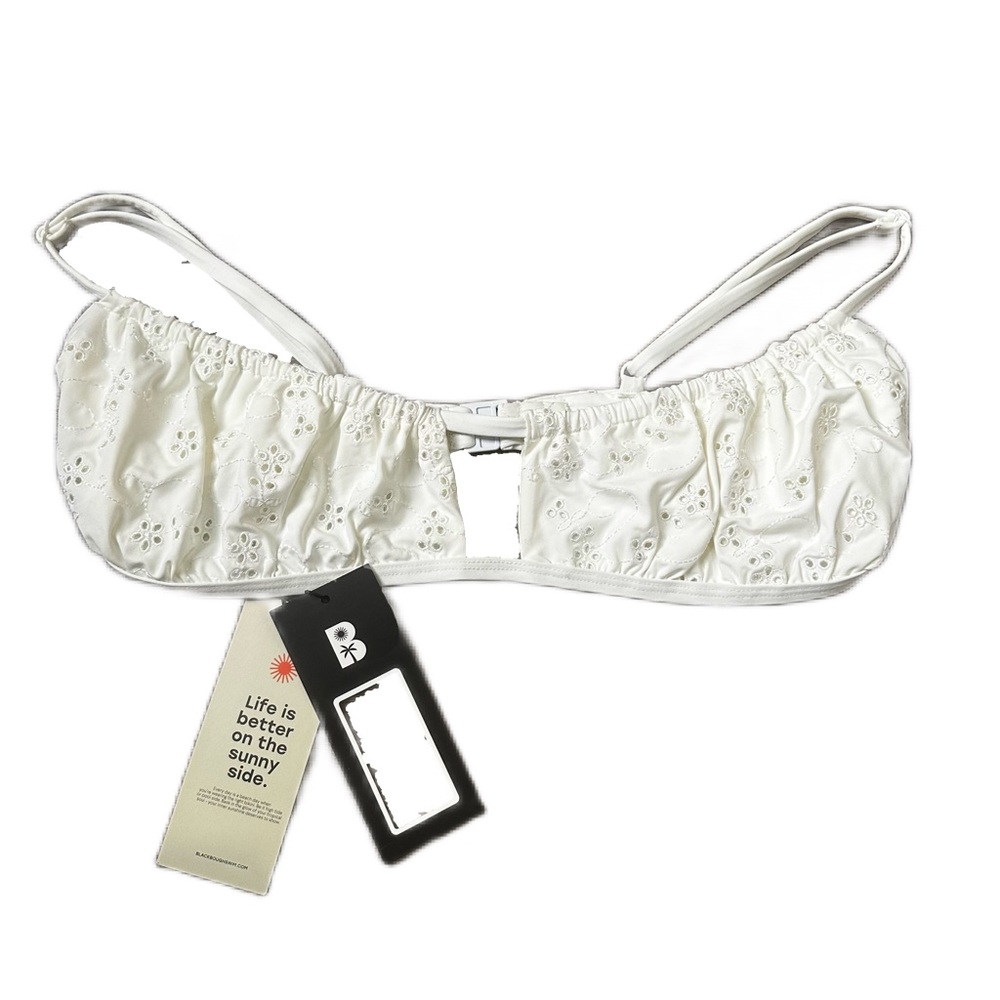 Blackbough White Floral Lace Swim Bikini Top